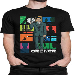 Agent Archer T Shirt Damen Kurzarm, Cartoon Tee, Agent Archer T Shirt Damen Kurzarm, Cartoon Tee,