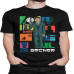 Agent Archer T Shirt Damen Kurzarm, Cartoon Tee, Agent Archer T Shirt Damen Kurzarm, Cartoon Tee,