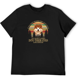 MUZHILIN If You Don't Believe They Have Souls You Haven'T Looked Into Their Eyes Long EnoughTop Sweatshirt Short Sleeve Black MUZHILIN If You Don't Believe They Have Souls You Haven'T Looked Into Their Eyes Long EnoughTop Sweatshirt Short Sleeve Black