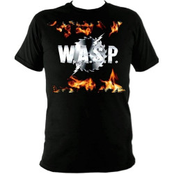 MUZHILIN W.A.S.P Fire T ShirtTop Sweatshirt Short Sleeve Black MUZHILIN W.A.S.P Fire T ShirtTop Sweatshirt Short Sleeve Black