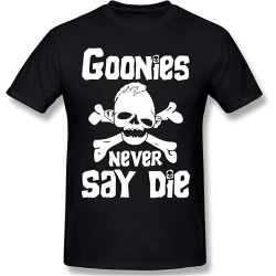 Goonies Never Say Die T Shirt Men Summer New Classic-Fit Short Sleeves Novelty Cotton Shirt Goonies Never Say Die T Shirt Men Summer New Classic-Fit Short Sleeves Novelty Cotton Shirt