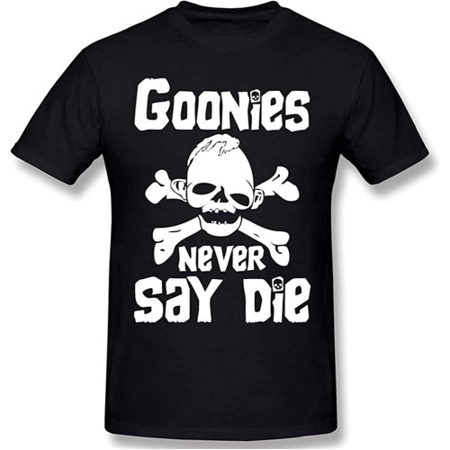 Goonies Never Say Die T Shirt Men Summer New Classic-Fit Short Sleeves Novelty Cotton Shirt Goonies Never Say Die T Shirt Men Summer New Classic-Fit Short Sleeves Novelty Cotton Shirt