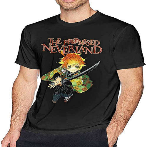 MUZHILIN The Promised Neverland Men's Short Sleeve Casual Cotton Crew Neck T-ShirtTop Sweatshirt Short Sleeve Black MUZHILIN The Promised Neverland Men's Short Sleeve Casual Cotton Crew Neck T-ShirtTop Sweatshirt Short Sleeve Black