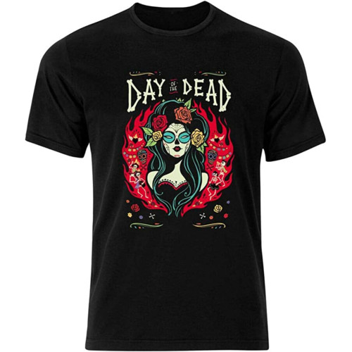 Awesome Mexican Day of The Dead Vibrant Poster Mens Tee Shirt TopTop Sweatshirt Short Sleeve Black Awesome Mexican Day of The Dead Vibrant Poster Mens Tee Shirt TopTop Sweatshirt Short Sleeve Black