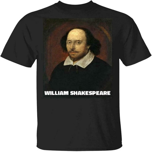 MUZHILIN William Shakespeare Funny Mens T-ShirtTop Sweatshirt Short Sleeve Black