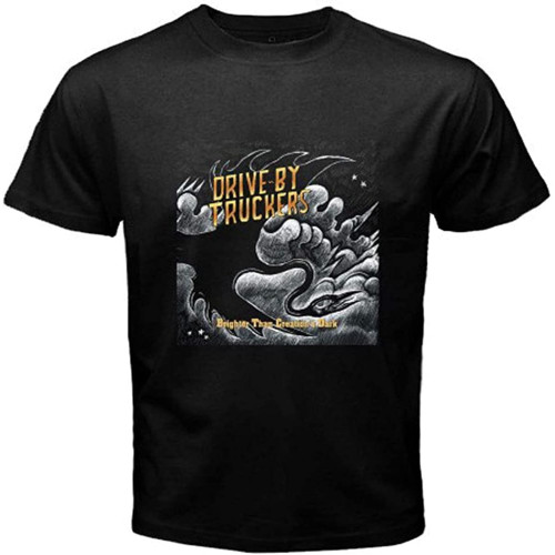 MUZHILIN Drive by Trucker Brighter Than Creation's Dark Men's T-ShirtTop Sweatshirt Short Sleeve Black