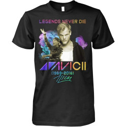Legends Never die T-Shirt Hoodie 207Top Sweatshirt Short Sleeve Black