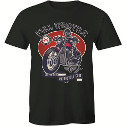 Biker Motorcyle Motorbike Shirt Full Throttle Racer Men's T-Shirt TeeTop Sweatshirt Short Sleeve Black Biker Motorcyle Motorbike Shirt Full Throttle Racer Men's T-Shirt TeeTop Sweatshirt Short Sleeve Black