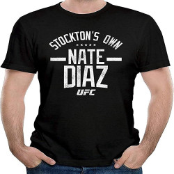 Mans 2020 Nate Diaz Cool Fighter Wordmark Logo Tshirts 100% Cotton Mans 2020 Nate Diaz Cool Fighter Wordmark Logo Tshirts 100% Cotton