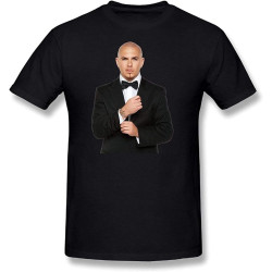 Men's Pitbull Coll Singer T Shirt Black Fashion Short Sleeved T-Shirt for Men Summer Funny Tee Shirt Men's Pitbull Coll Singer T Shirt Black Fashion Short Sleeved T-Shirt for Men Summer Funny Tee Shirt