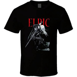 WSVSW Elric of Melnibone Fantasy Book Series Artwork T Shirt Black