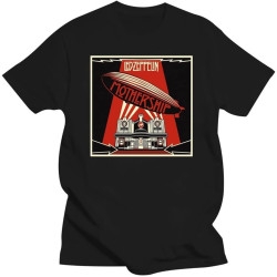 Popular Led Zepelin Mothership Men Black T-Shirt Pure Cotton Short Sleeves Popular Led Zepelin Mothership Men Black T-Shirt Pure Cotton Short Sleeves