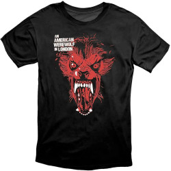 WSVSW an American Werewolf in London Version Scary Horror T Shirt Black