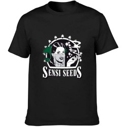 WSVSW Sensi Seeds Weed Ganja Marijuana T Shirt Black Mens WSVSW Sensi Seeds Weed Ganja Marijuana T Shirt Black Mens