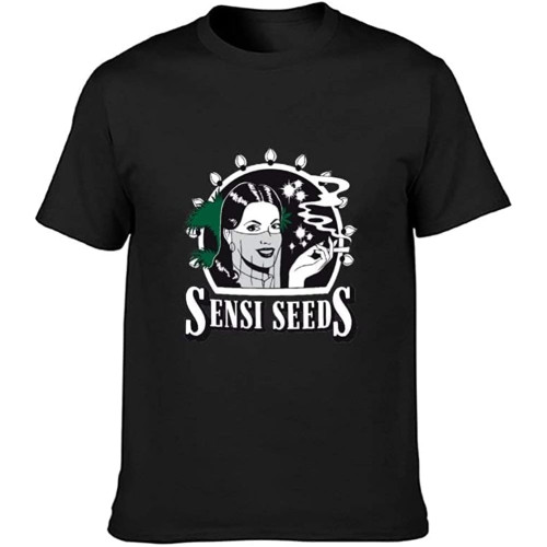 WSVSW Sensi Seeds Weed Ganja Marijuana T Shirt Black Mens WSVSW Sensi Seeds Weed Ganja Marijuana T Shirt Black Mens