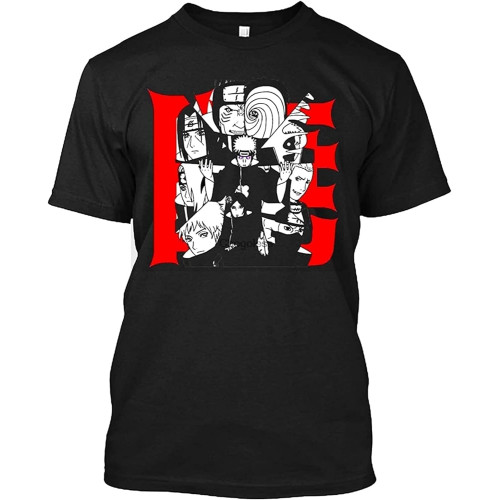 Men's N.a.r.u.t.o Akatsuki The World Must Know Pain T Shirt Gift Tee for Men Women Black