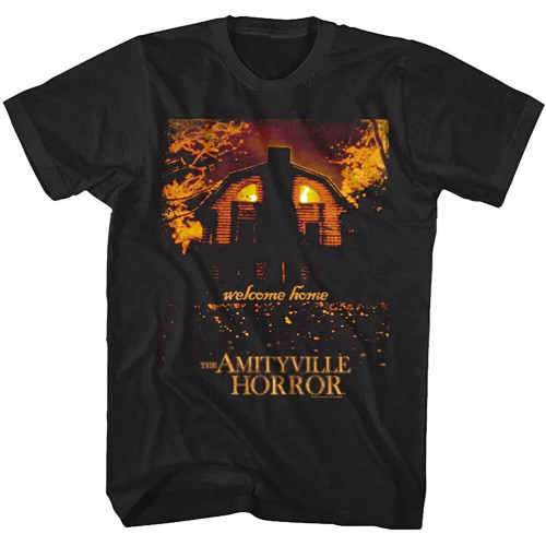 Amityville Horror Movie Welcome Home Mens T Shirt Haunted House 112 Ocean Avenue Black Amityville Horror Movie Welcome Home Mens T Shirt Haunted House 112 Ocean Avenue Black
