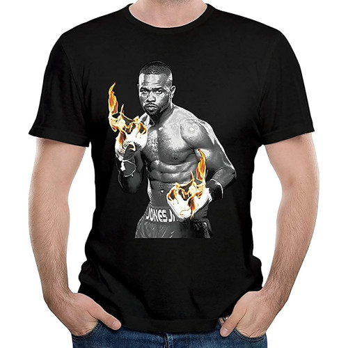 Mens Roy Jones Jr Vs Mayweather Fight 2020 tee Shirt Black Mens Roy Jones Jr Vs Mayweather Fight 2020 tee Shirt Black