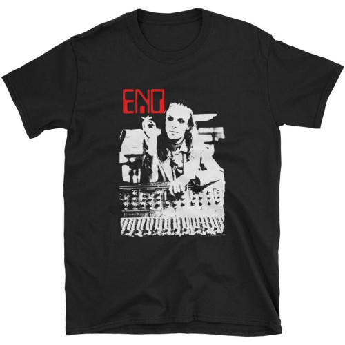 KIINMY Brian Eno in The Studio - Limited Edition Classic Black Tribute t-Shirt BlackOne Size KIINMY Brian Eno in The Studio - Limited Edition Classic Black Tribute t-Shirt BlackOne Size