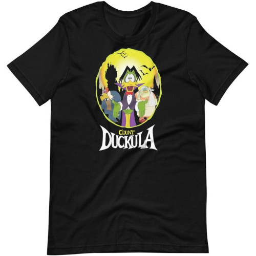KIINMY Count DUCKULA Black Graphic Tee Short-Sleeve Unisex T-Shirt BlackLarge KIINMY Count DUCKULA Black Graphic Tee Short-Sleeve Unisex T-Shirt BlackLarge