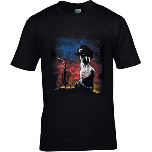 Vintage Reprint 1988 Johnny Winter Cotton Black Men T-Shirt Vintage Reprint 1988 Johnny Winter Cotton Black Men T-Shirt