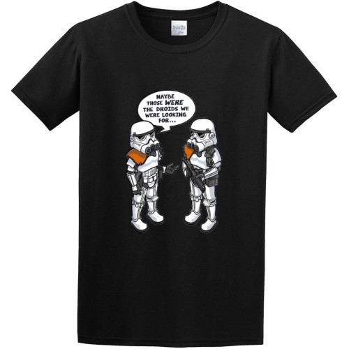 UPgentMMD Men's Fashion T Shirts Maybe Those were The Droids We were Looking for. Short Sleeves Black UPgentMMD Men's Fashion T Shirts Maybe Those were The Droids We were Looking for. Short Sleeves Black
