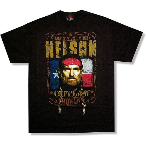 UPgentMMD Adult Willie Nelson Flag Country T Shirt UPgentMMD Adult Willie Nelson Flag Country T Shirt