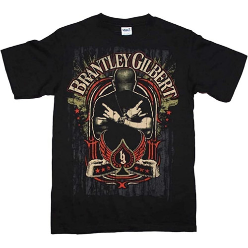 Brantley Gilbert Crossed Arms Black SS Men's T Shirt S Brantley Gilbert Crossed Arms Black SS Men's T Shirt S
