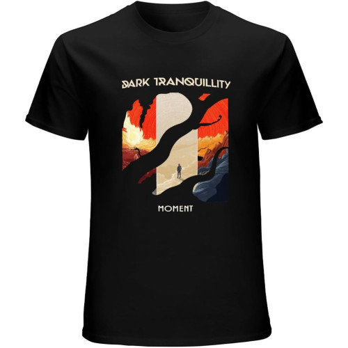 UPgentMMD Men's Fashion T Shirts Men's Dark Tranquillity Moment Swedish Death Metal Band T-Shirt Button Closure