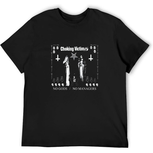 UPgentMMD Men's Fashion T Shirts Choking Victim No Gods No Manager Ly Do not Bleach UPgentMMD Men's Fashion T Shirts Choking Victim No Gods No Manager Ly Do not Bleach