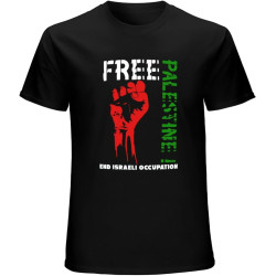 Men's Free Palestine T-Shirt End Israeli Occupation Top Gaza Freedom Protest Tee Black Men's Free Palestine T-Shirt End Israeli Occupation Top Gaza Freedom Protest Tee Black