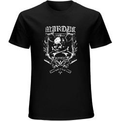 UPgentMMD Men's Fashion T Shirts Marduk Frontschwein Shield T-Shirt Twin Needle Sleeves and Hem UPgentMMD Men's Fashion T Shirts Marduk Frontschwein Shield T-Shirt Twin Needle Sleeves and Hem