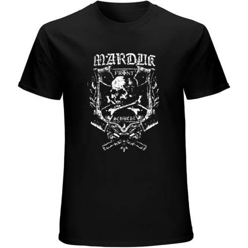 UPgentMMD Men's Fashion T Shirts Marduk Frontschwein Shield T-Shirt Twin Needle Sleeves and Hem UPgentMMD Men's Fashion T Shirts Marduk Frontschwein Shield T-Shirt Twin Needle Sleeves and Hem