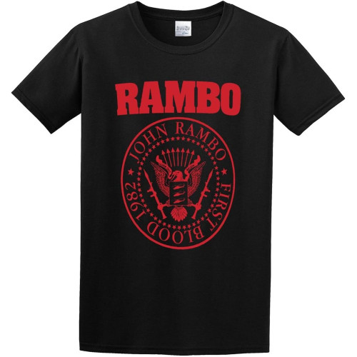 UPgentMMD Rambo 'First Blood 1982' T-Shirt Funny Top Tee Camiseta Short-Sleeve for Men UPgentMMD Rambo 'First Blood 1982' T-Shirt Funny Top Tee Camiseta Short-Sleeve for Men