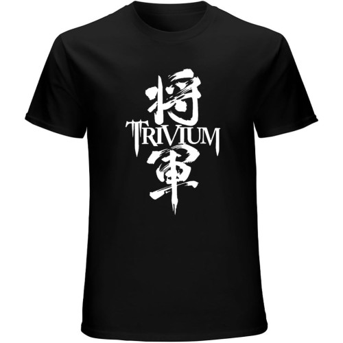 Men's T-Shirt Feel Soft Trivium Metal Rock Band Simple Logo Ascendancy Mens T-Shirt Pure Cotton is More Hygroscopic
