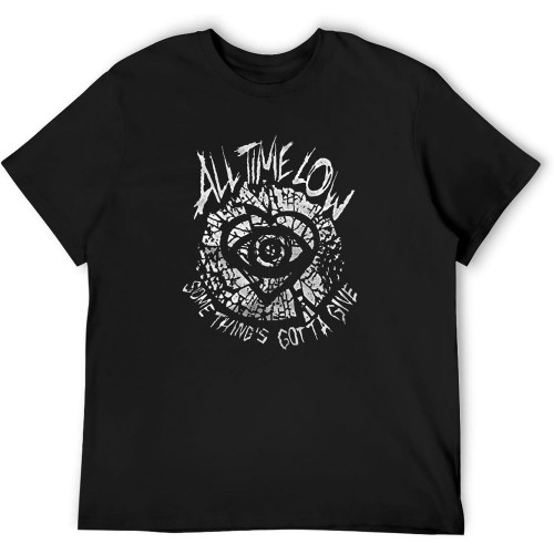 UPgentMMD Men's Summer T-Shirt All Time Low Shatter Twin Needle Sleeves and Hem UPgentMMD Men's Summer T-Shirt All Time Low Shatter Twin Needle Sleeves and Hem