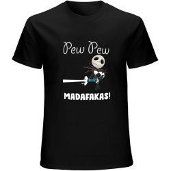 Men's Summer T-Shirt Fashion Tshirt Jack Sklton Pew Pew Madafakas T-Shirt Pure Cotton is More Hygroscopic