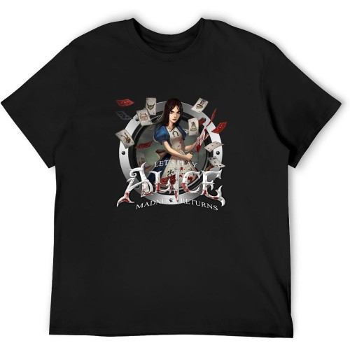 UPgentMMD Men's Cotton Shirt Alice Madness Returns Soft and Light