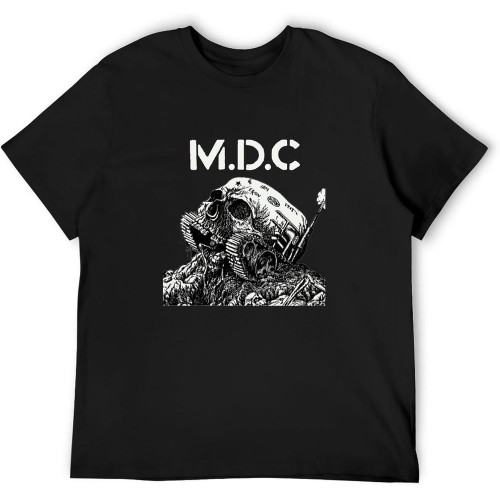 Men's Cotton Shirt Mdc Skull Tank T Shirt Mens Rock N Roll Music Retro Band Tee Short Sleeves