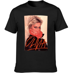 Olivia Newton John Poster T-Shirt Black Olivia Newton John Poster T-Shirt Black