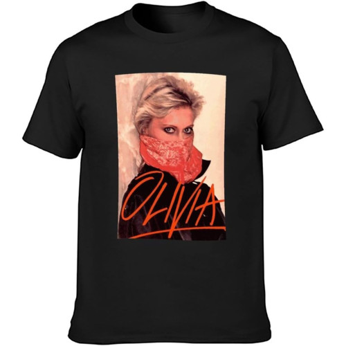 Olivia Newton John Poster T-Shirt Black Olivia Newton John Poster T-Shirt Black
