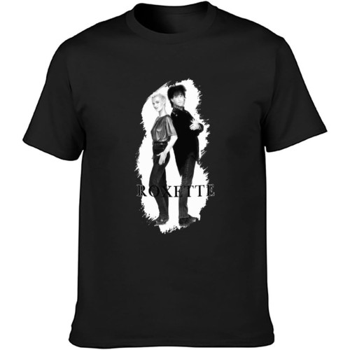 TqaSerHqs Roxette Men's Cotton T-Shirt Black Shirt Top Tee T-Shirt Black TqaSerHqs Roxette Men's Cotton T-Shirt Black Shirt Top Tee T-Shirt Black