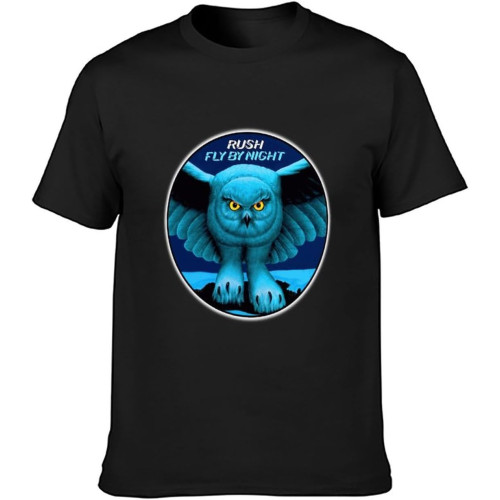 Rush Fly by Night Mens T-Shirt Casual Cotton Unisex Tees Tops T-Shirt Black Rush Fly by Night Mens T-Shirt Casual Cotton Unisex Tees Tops T-Shirt Black