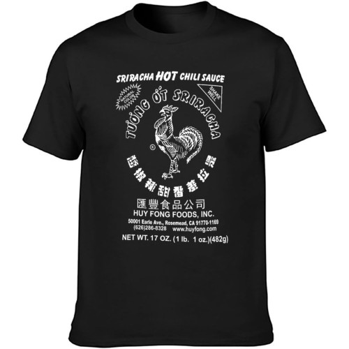 Sriracha Hot Chili Sauce Irwindale Men's T-Shirt Unisex Tee T-Shirt Black Sriracha Hot Chili Sauce Irwindale Men's T-Shirt Unisex Tee T-Shirt Black