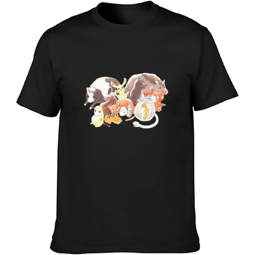 TqaSerHqs Alita Battle Angel Men Cotton T-Shirt Print Tee T-Shirt Black