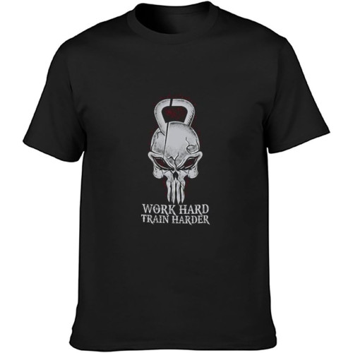 Kettlebell Skull Mens T-Shirt Casual Cotton Tees Tops T-Shirt Black Kettlebell Skull Mens T-Shirt Casual Cotton Tees Tops T-Shirt Black