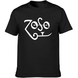 TqaSerHqs Zoso T-Shirt Mens Unisex Tee T-Shirt Black TqaSerHqs Zoso T-Shirt Mens Unisex Tee T-Shirt Black