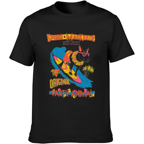 Spuds Mackenzie Men's T-Shirt Unisex Tee T-Shirt Black Spuds Mackenzie Men's T-Shirt Unisex Tee T-Shirt Black