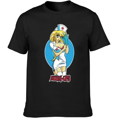 Hook-Ups Skateboard Nurse Men's T-Shirt Tee T-Shirt Black