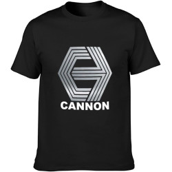 Cannon Films Retro Movie Studio T-Shirt Graphic Tee Printed Top Mens T-Shirt Black Cannon Films Retro Movie Studio T-Shirt Graphic Tee Printed Top Mens T-Shirt Black